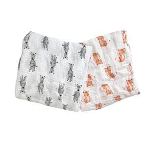 Aden and Anais Lot of 2 Swaddling Blanket Zebra Tiger
